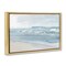Stupell Industries Calm Blue Beach Waves Floater Framed Canvas Wall Art Design by Mike Calascibetta